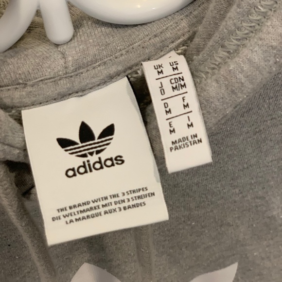 Adidas Long Grey Hoodie - Picture 3 of 3